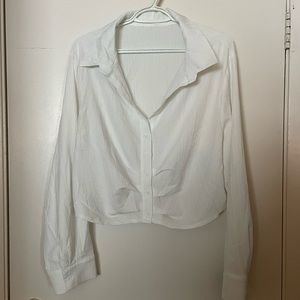 Cropped Collared Blouse